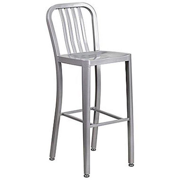 Alston Quality Alston Quality FM2700-30S 30 in. Metal Dining Counter Stool; Silver FM2700-30S